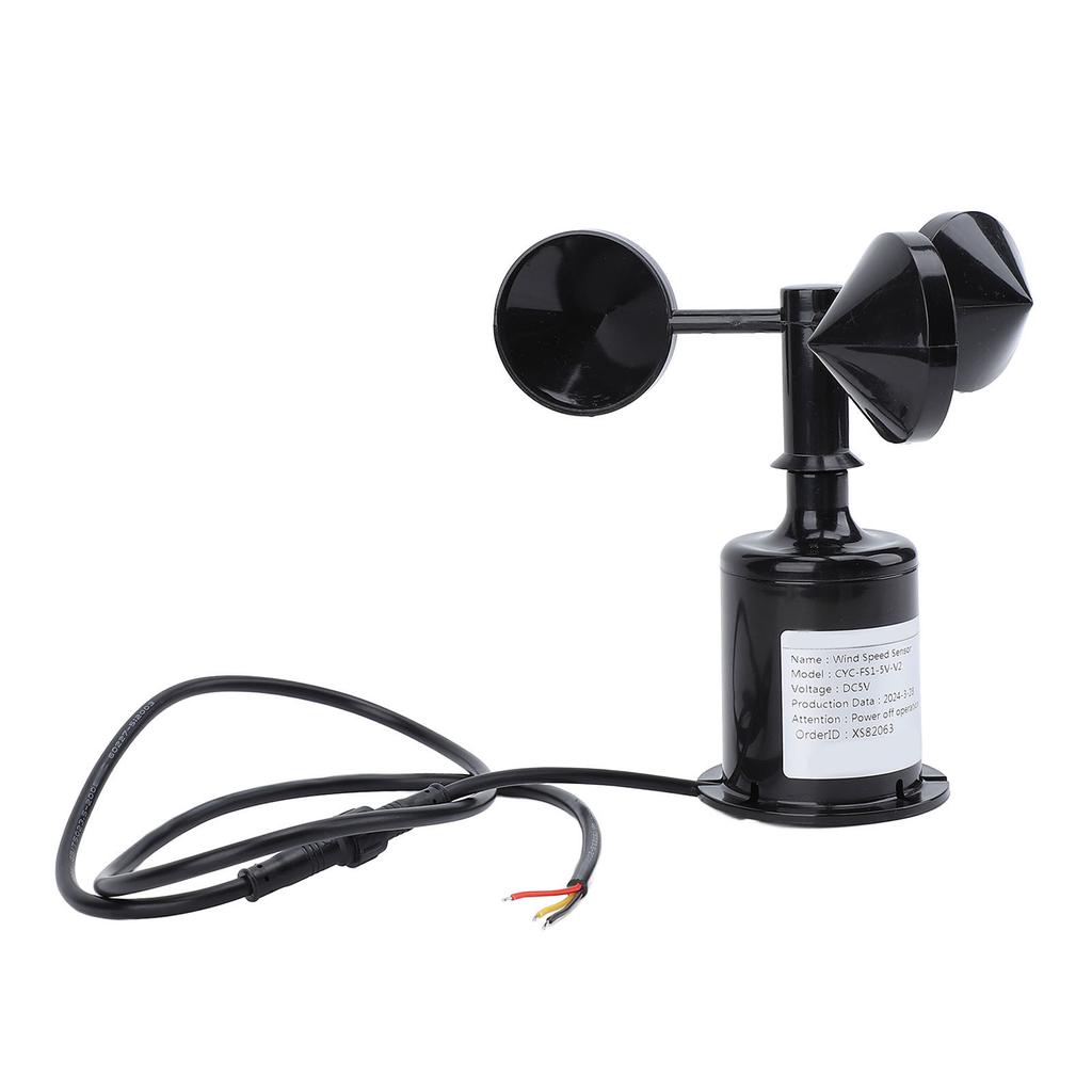 Wind Speed Anemometer High Accuracy 5V Wind Speed Monitoring Sensor Measuring Detector with 2.62ft