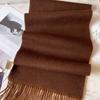 100 pure wool scarves for men's autumn and winter gray double-sided high-end gift boyfriend men's cashmere shawl