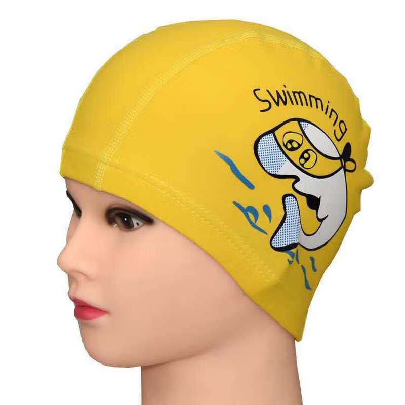 Children s PU Cartoon Dolphin Swimming Cap