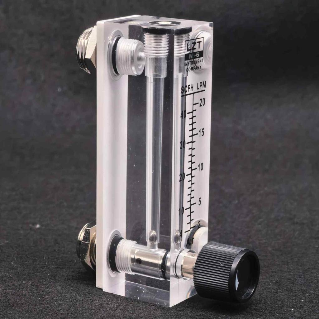 LZT-6T 0.1-100LPM 10-500ml/min Gas Flowmeter Air Flow Meter 1/4" BSP Female Square Panel Type Rotameter