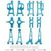 Mjx 14210 14209 H14BM Metal Steering Cup Upper Lower Swing Arm Set Shock Tower Bracket Body Post Hyper Go RC Car Upgrade Parts