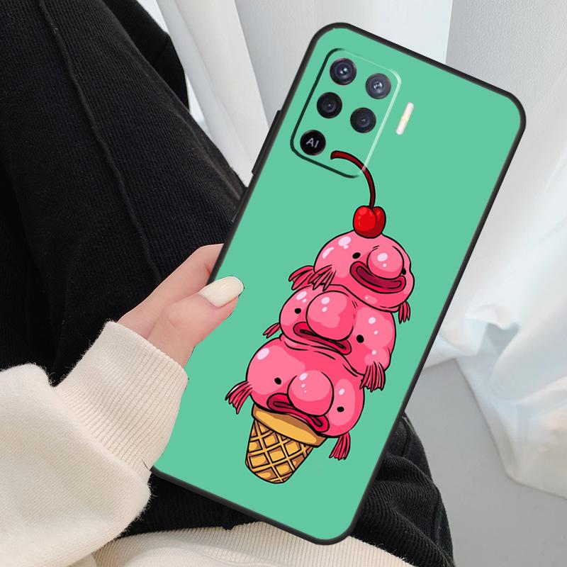 Blobfish Phone Case For OPPO A5 A9 2020 A31 A53 A53S A1K A15 A16 A52 A72 A83 A91 A93 A54 A74 A94