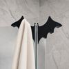 Creative 3D Print Halloween Bat Bathroom Hook No-Drill Space Saving Bathing Towel Hanger Black Hanging Shower Door Hook Bathroom