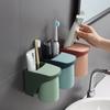 Magnetic Toothbrush Holder No Punching Household Brushing Cup Couple Mouthwash Cup Bathroom Wall Hanging Electric Toothbrush Rack