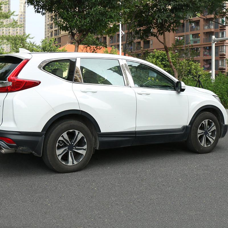 Honda crv CR-V 2017 2018 2022 rozsdamentes acél autóablak-oszlophoz, oszlopvédő szalag díszítőszalag matricák tartozékokhoz