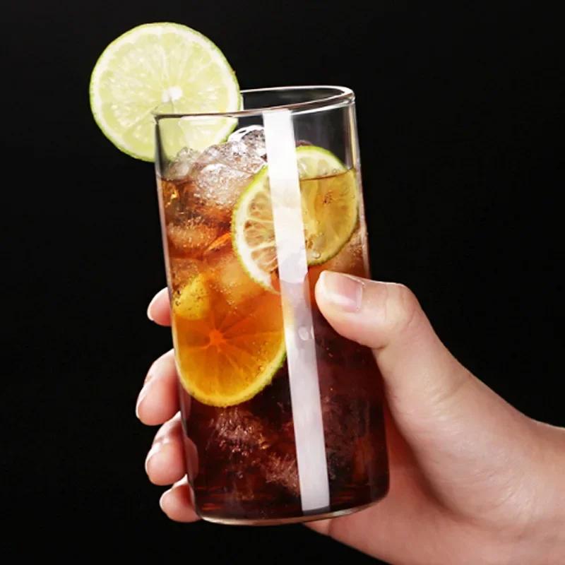 250ML Rakt Glas Vattenglas Kreativ Familj Mjölk Vattenglas Stor Kapacitet Enkelt Kallt Dryckesglas Kaffekopp Mugg