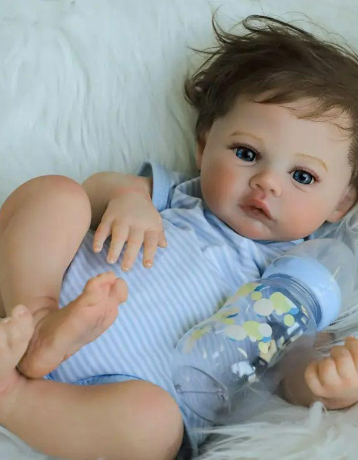 Wiedergeborene Babypuppe 50 cm/Geschenke für Mädchen/6 Zubehörteile