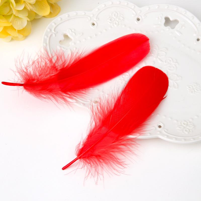 50Pcs Color Full Soft Big Floating Feather Goose Feather Diy Color Feather Headdress Craft Decorative Material