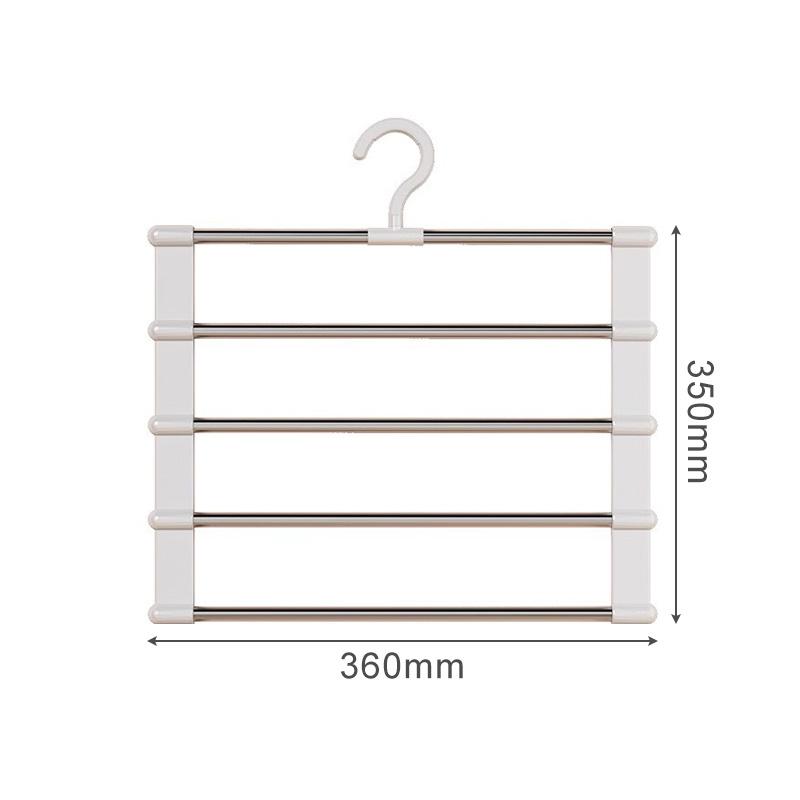 Multi-Tier Pants Hanger Multifunctional Stainless Steel Pants Rack Non-Slip Pants Storage Rack Space Saving Closet Organizer