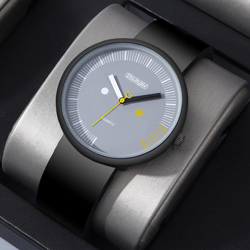 Fashion Accessorie Men's Black/Grey Dsimple Fashion Silicone Quartz Watch And Wo's Watches Unisex Watches Simple Sports Student Watches Wo's