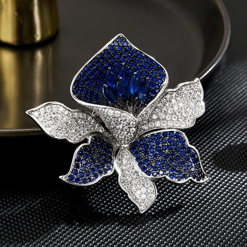 

SUYU New Fashionable And Elegant Women s Luxury Orchid Breast Pin Design Elegant And Elegant Coat Accessories With Breast Pins синій