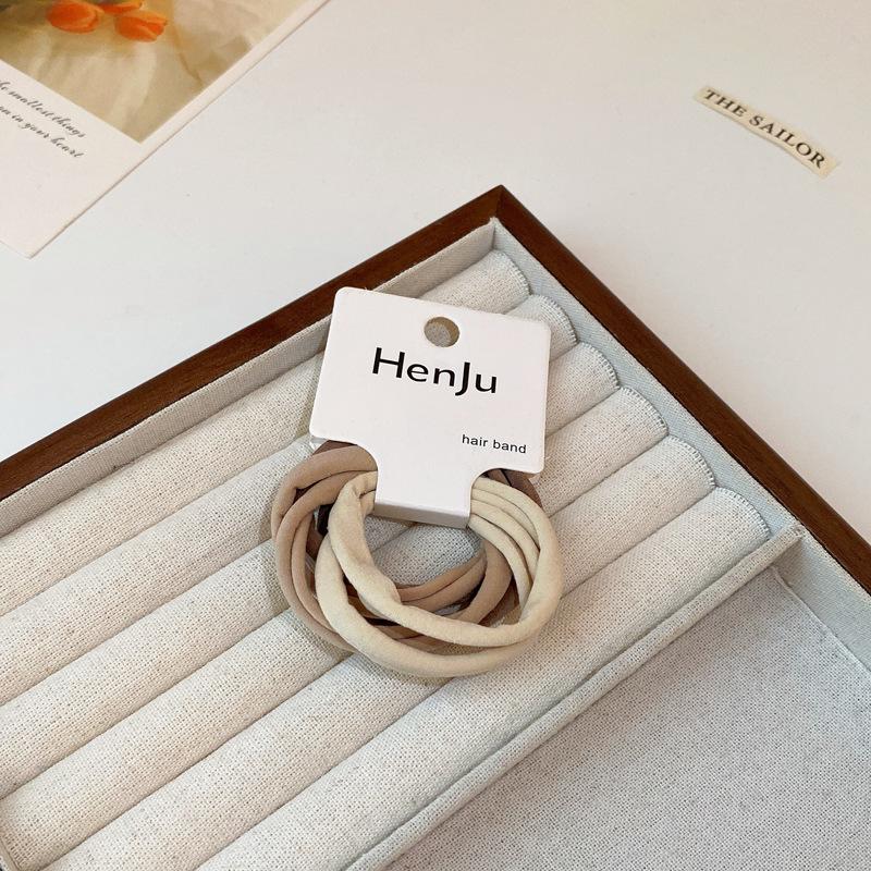 Japanese and Korean Style Simple Geometric Hair Rope Internet Celebrity High Elasticity Durable Rubber Band Hair Rope Commuter Versatile 