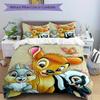 3pcs Bambi Thumper & Miss Bunny Bedding Set Includes Quilt Cover and Pillowcases, Suitable for All Seasons S006