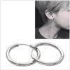 Piercing Jewelry Stainless Steel Earrings Set Black Dumbbell Stud Hoop Earrings Tragus Earrings
