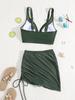 2025 High Waist Mesh Kordelzug Bikini Set für Damen