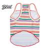 Lightweight Dog Clothes Colorful Striped Pet T-Shirt Sleeveless Thin Straps Breathable Skin-Friendly Tank