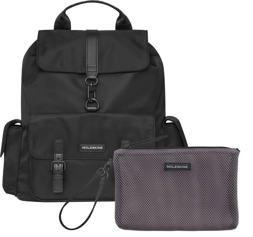Moleskine Legendary Backpack, Men's, Black, Medium, 14-inch PC Storage, Business Backpack, Town Backpack