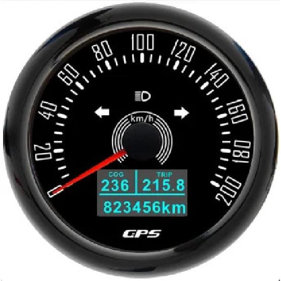 Universal GPS Speedometer 85mm Car Motorcycle Speed Meter Gauge 7 Colors Backlit Odometer Gauges Trip ODO COG 12V/24V