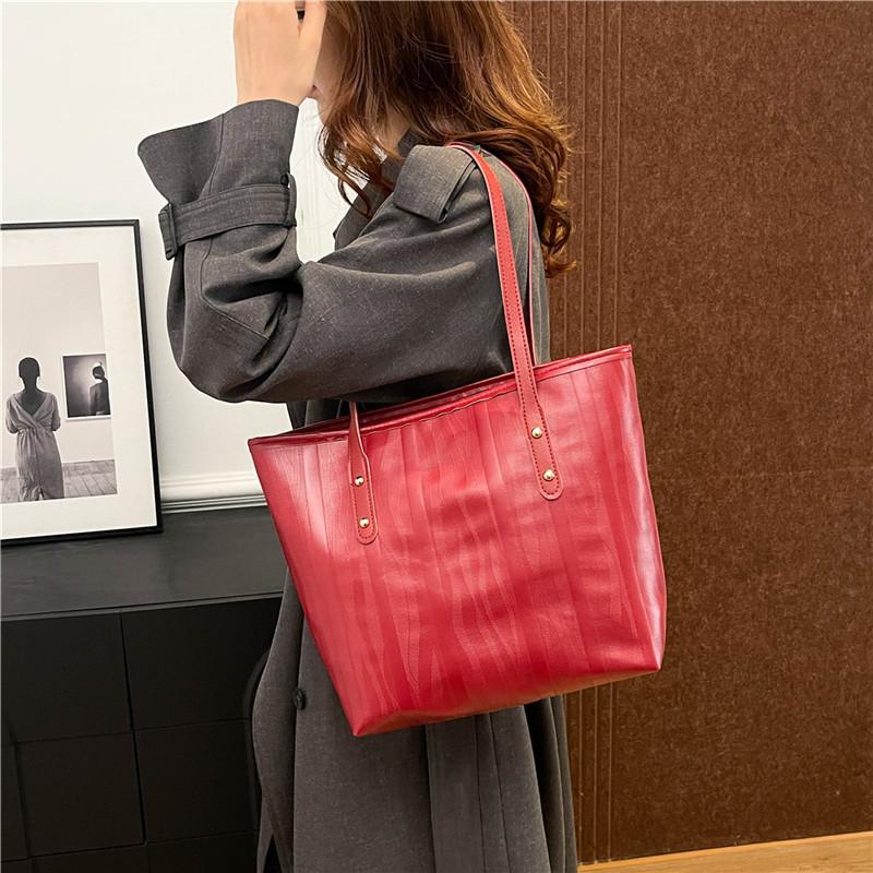 Chic Oversized Color Block Handheld Tote Bag For Women Perfect For Everyday Use