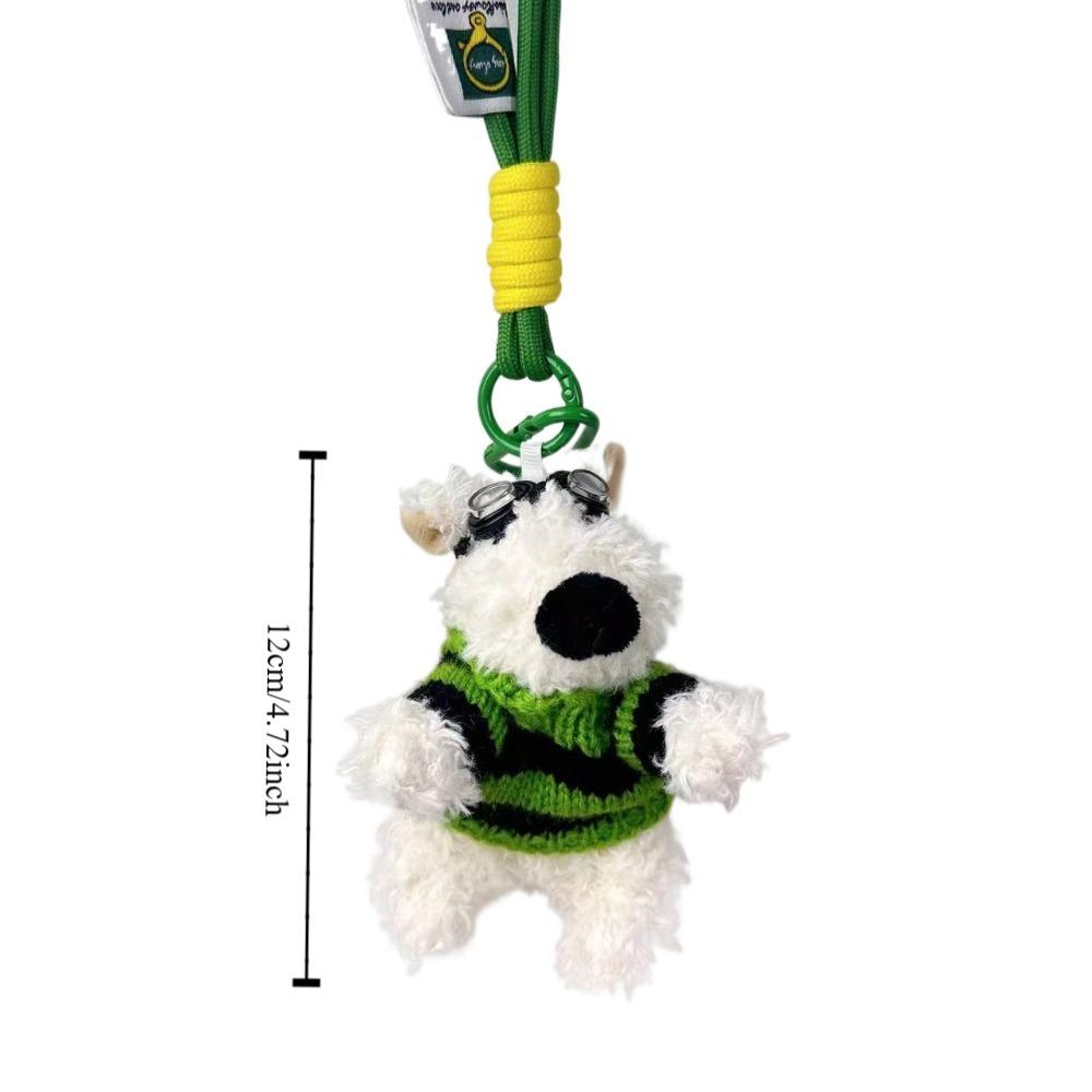 Chaveiros de boneca de cachorro pequeno de pelúcia, animal de desenho animado, filhote de cachorro peludo, presente de aniversário para crianças