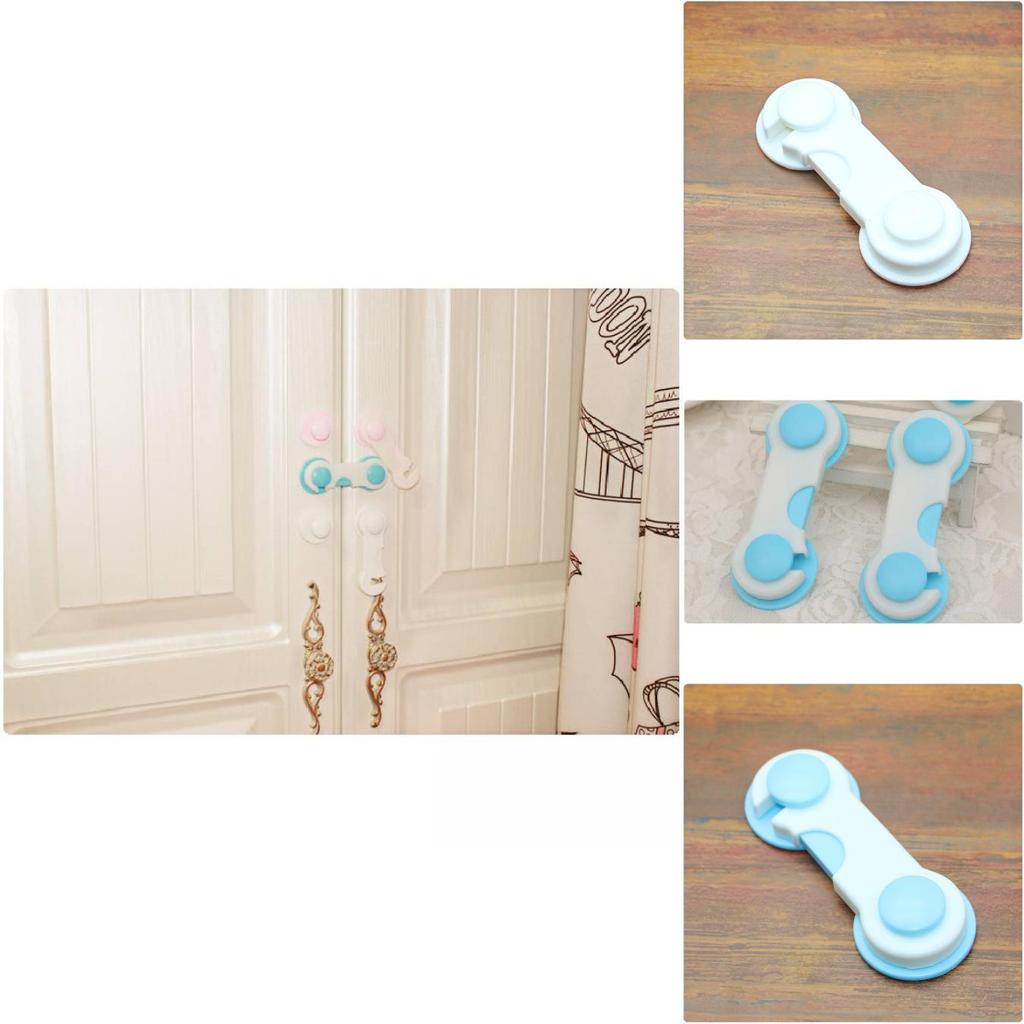 Childproof Safety Lock For Cabinets And Refrigerators With Secure Design In Color Options