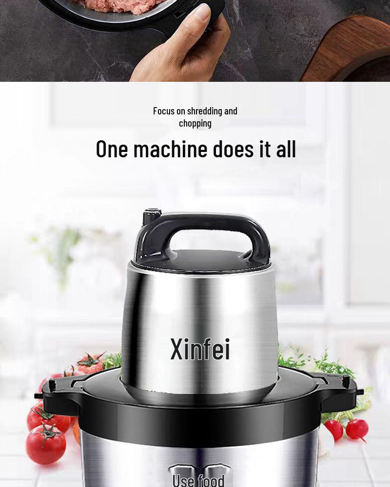 High Power Stainless Steel Electric Meat Grinder & Multifunctional Mixer for Home and Commercial Use