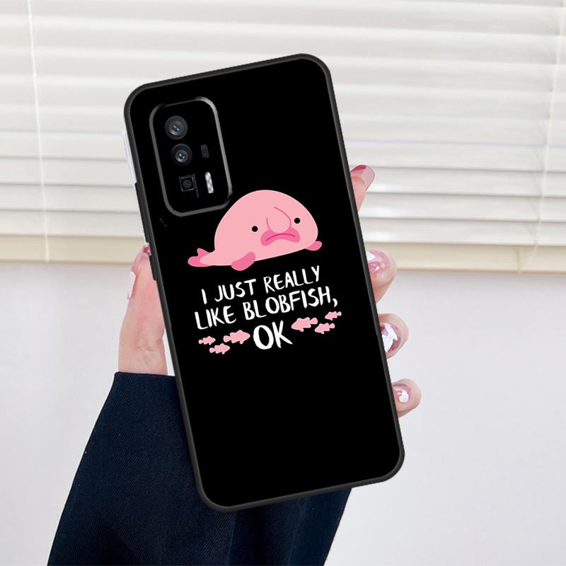 Cartoon Blobfish Cover For Xiaomi 14T Pro 11T 12T 13T 13 14 15 Ultra POCO X6 X7 Pro X3 X5 F5 F6 M6 Pro Case