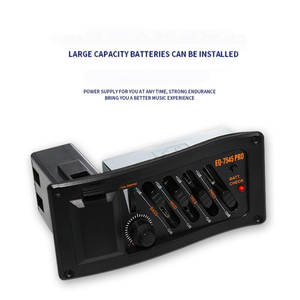 EQ 7545R Acoustic Guitar Preamp Amplifier 4 Band EQ Equalizer New Guitar Pickup