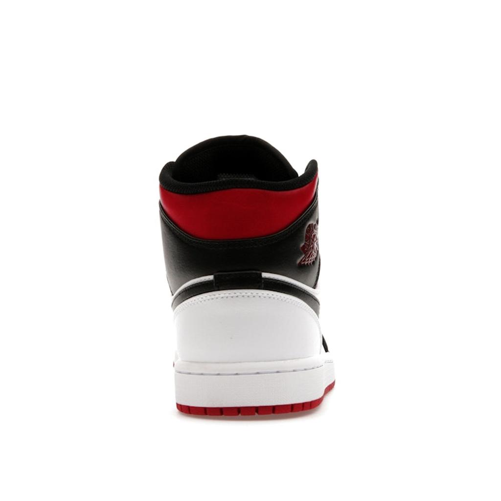 Air Jordan 1 Mid Gym Rød Black Toe Herre Sneakers Hvit DQ8426-106
