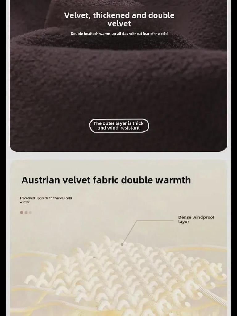 Herren 2024 Winter Warm Velvet Sportswear Dreiteiliger Anzug für mittleres und älteres Alter