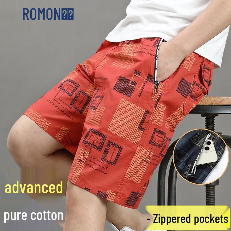 ROMON Men s Casual Loose Fit Cargo Beach Shorts XL
