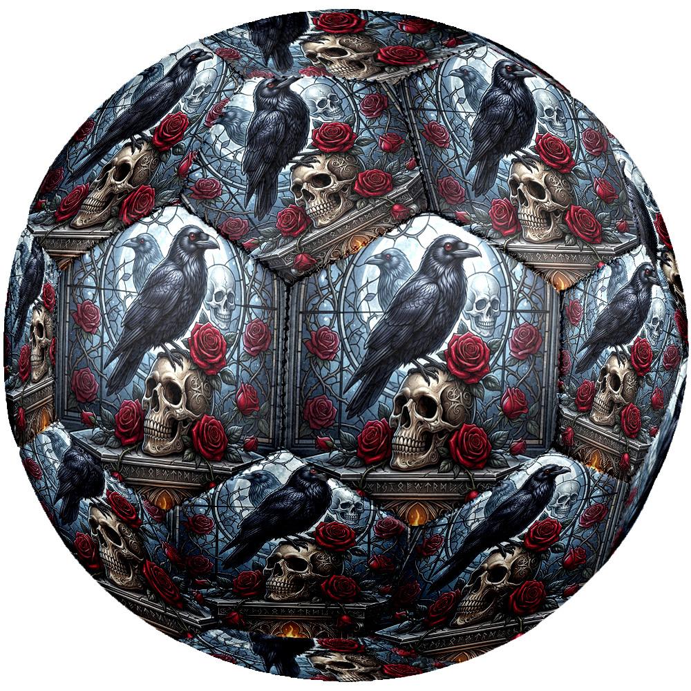 1pc Gothic Raven Skull Size 5 Soccer Ball Professional Lightweight Durable Match Training Football Indoor &Outdoor Sports BallTraining Ball Y26