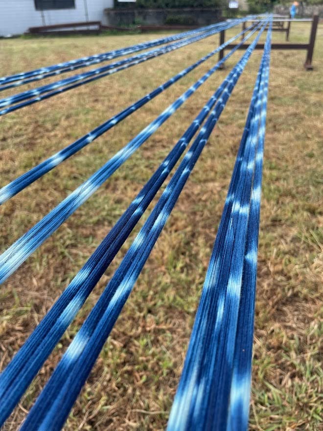 Textile Straight from the natural indigo assorted 50cm x 6 width cotton [Shimogawa (SHIMOGAWA)] weaver, dyed, types, plain, striped, checked,