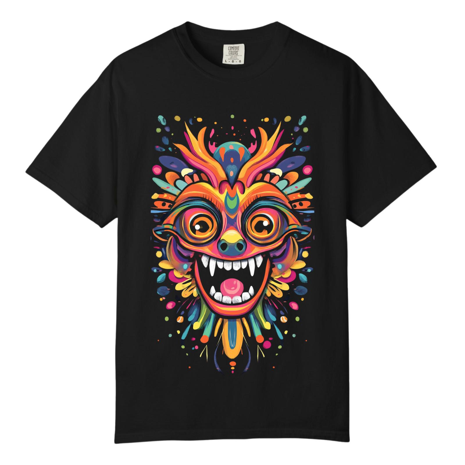 

Colorful Ghost Monster Street Art TShirts, Comfort Colors, Unisex Streetwear Tee 5XL різнокольоровий