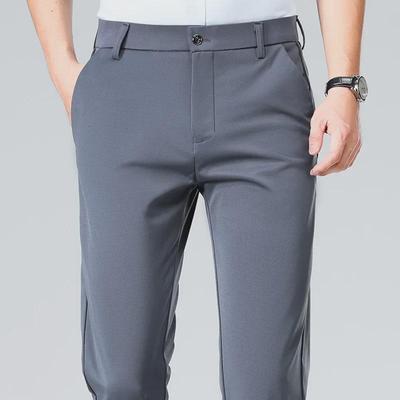 2025 Herren Slim Fit Gerade Bein Einfarbig Anzughose - Knitterfrei Formelle Kleidung