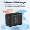 2.4A Dual PD+USB Charger: US/EU/UK Travel Adapter