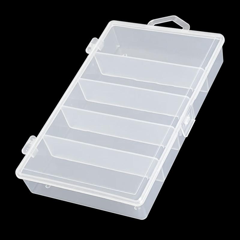 Luya Fishing Tackle Bait Box Thickened Medium Five-Grid Box Tool Box Accessory Box Storage Box Set Box 18*11*3cm