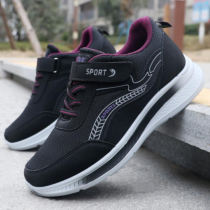 

Spring and Autumn walking shoes single shoes couple breathable sports shoes men s elderly shoes mesh shoes 44