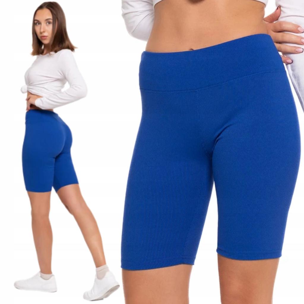 Gerippte Radhose mit hoher Taille Sportstrumpfhose MORAJ L/XL dunkelblau