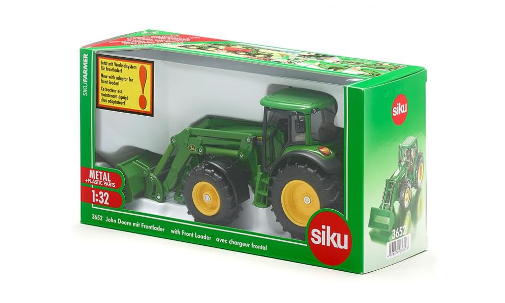 SIKU John Deere Tractor with Front Loader Scale Model SK3652 1/32