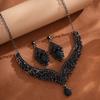 V-Necklace Women's Jewelry Set Baroque Bridal Jewelry Set Rhinestone Jewelry Set  Outfit Accessory