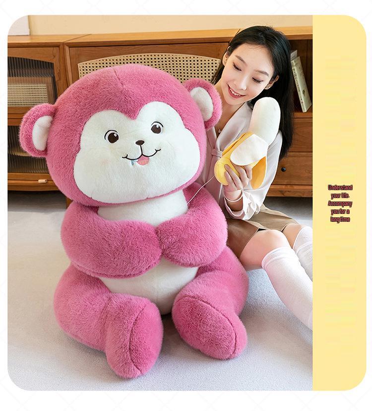 Plush Retractable Banana Monkey Toy - Children's Favorite Rag Doll Gift