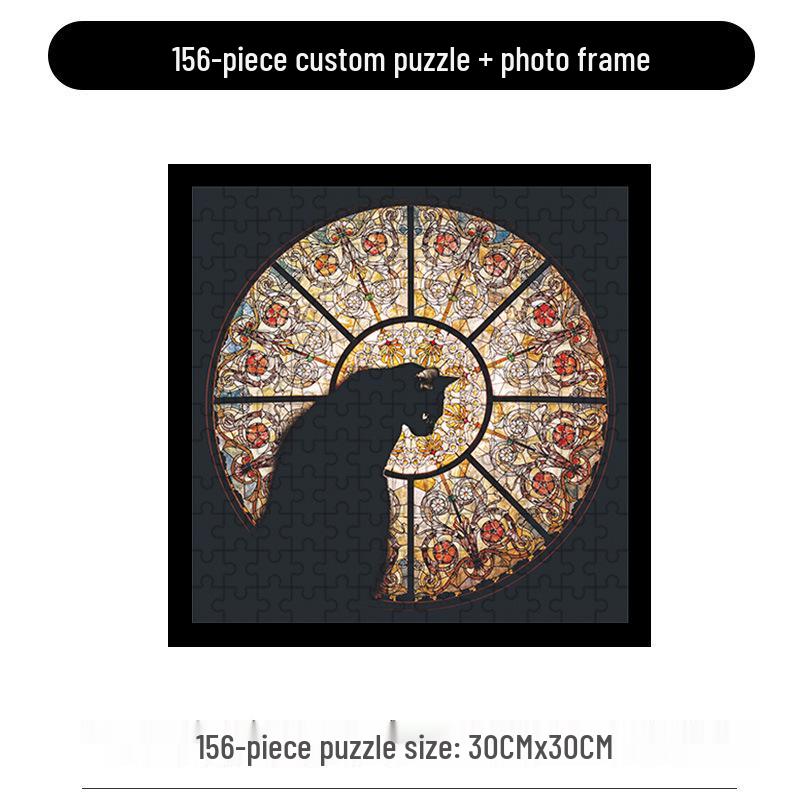 Church Cat 9x156-Piece Square Wooden Jigsaw Puzzle - Stress Relief Toy & Birthday Gift