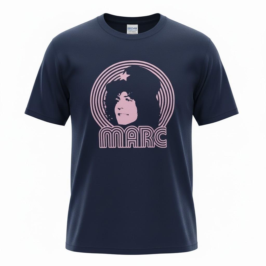 Футболка Marc Bolan T Rex Размер M Синий Графический Принт Смотрите Фото Короткая A1919 S
