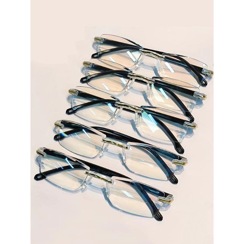 6er Pack Randlose Lesebrillen - Leichte Blaulichtfilter Computer-Lesebrillen für Damen und Herren - Bleiben Sie klar Vergrößernde Sicht