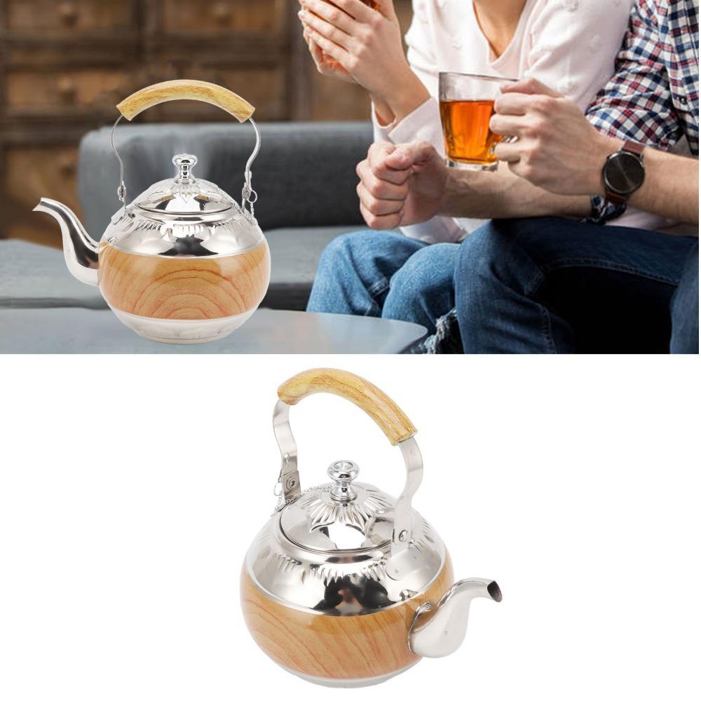 Erosion Resistance Tea Kettle 1L Capacity Water Kettle Stainless Steel Tea Pot  Household Use