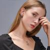 New Set of Jewellery Temperament Simple Full Diamond Snowflake Necklace Snowflake Earrings Valentine's Day Gift 2023