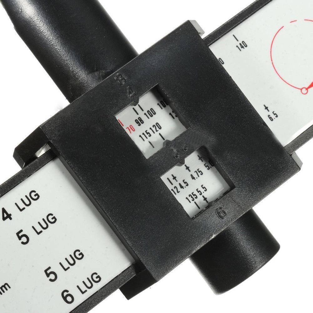 8-Lug Wheel Hub PCD Caliper: Hole Spacing Measuring Tool and Ruler