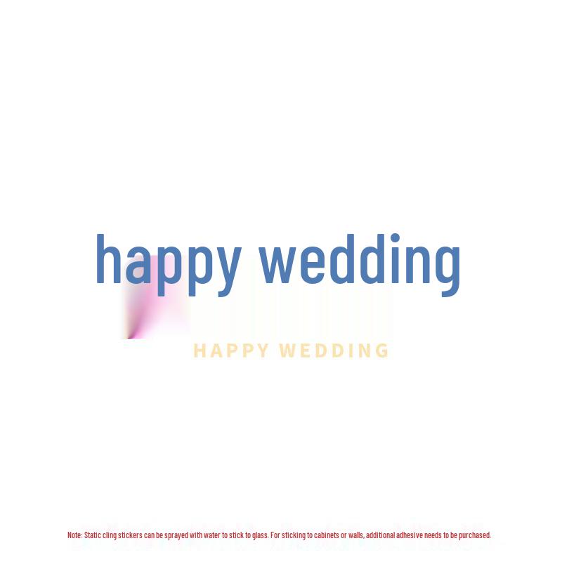 Double-Sided Xi Character Wedding Window Clings Decoration Set