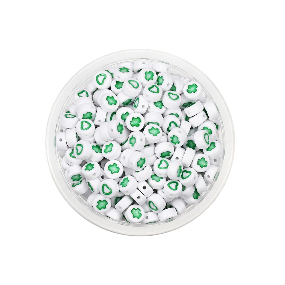 120Pcs Round Flat Acrylic Letter Bead Alphabet Spacer Loose Bead For DIY Jewelry Making Finding Supplies Bracelet Accessories